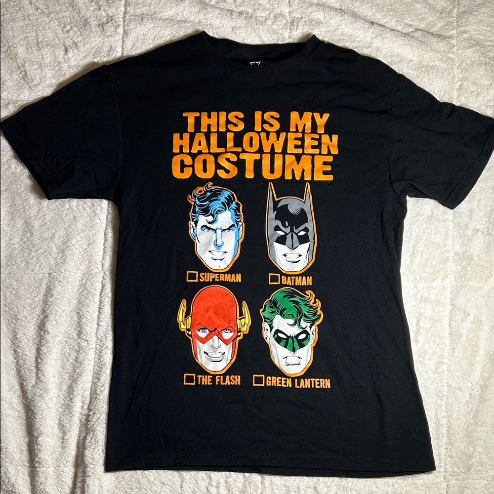 Black 'This Is My Halloween Costume' Superhero Graphic Tee